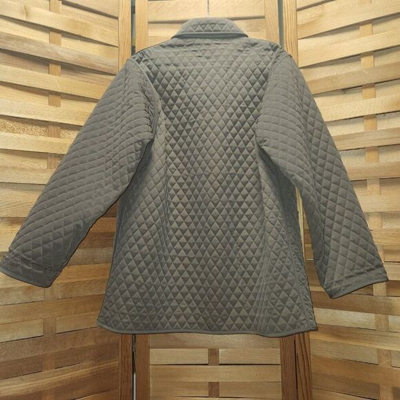 Pacific Trail Reversible Army Green Jacket Women M Polyester Coat Button - Picture 2 of 10